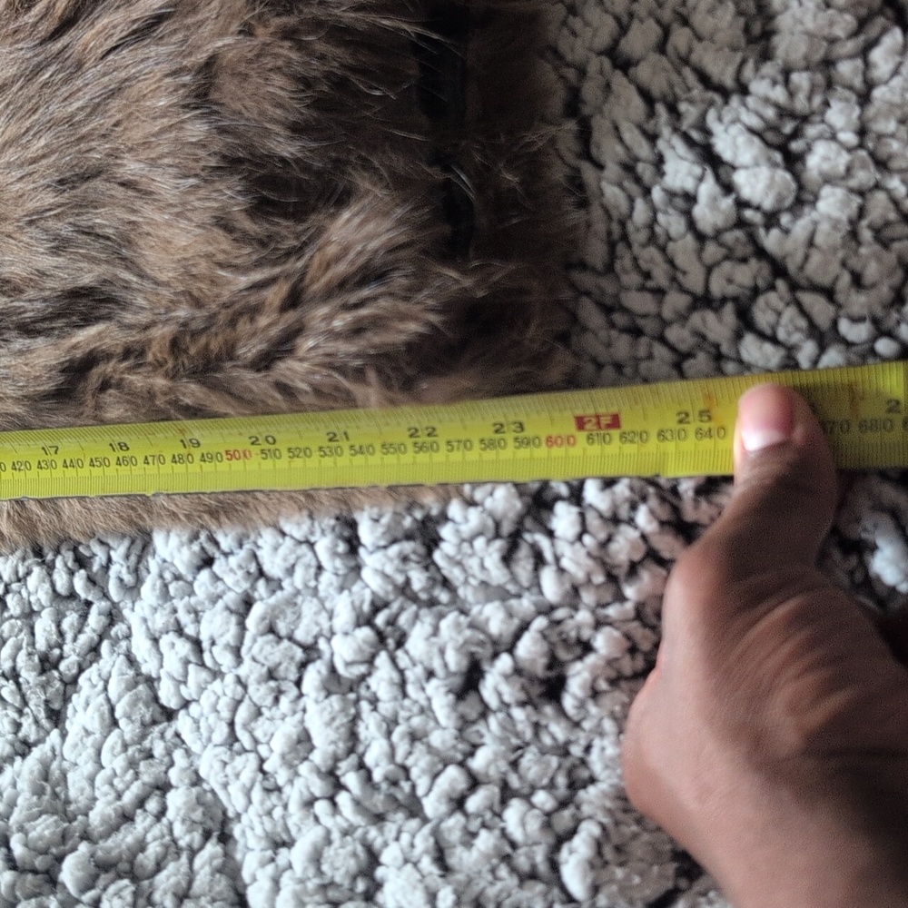 Women's Brown Real Fur Coat - Picture 14 of 14